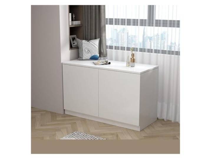 WLH Alexanders 2-türiger Sideboard-Aufbewahrungsschrank, niedriger Schrank Mehrzweck-Aufbewahrungsschrank for den Innenbereich for Wohnzimmer und Schlafzimmer