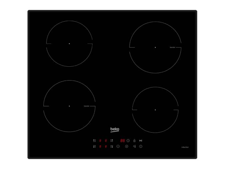 BEKO Elektro-Kochfeld HII 64400 TO , schwarz, B:59cm H:6cm T:52cm, Kochfelder, Das Induktionskochfeld reagiert schnell auf Leistungsänderungen., Elektro-Kochfeld