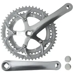 KURBELSATZ 2FACH RENN, SILBER, 170MM, 52-42 ZÄHNE, MESSINGSCHLAGER, 351008