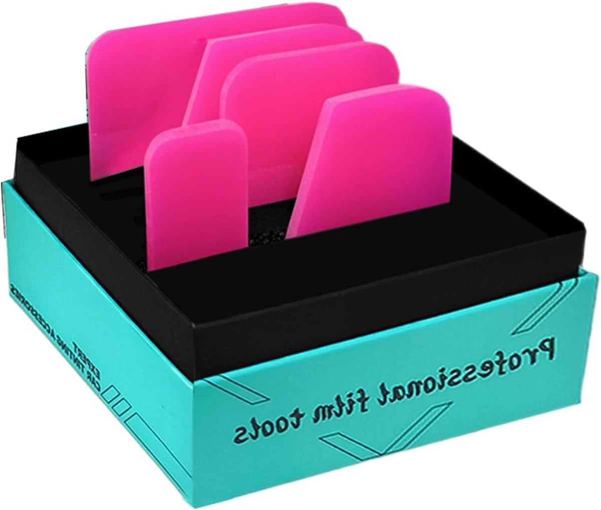 5-delige Raamfolie Schraper Set voor Auto Wrap - Roze