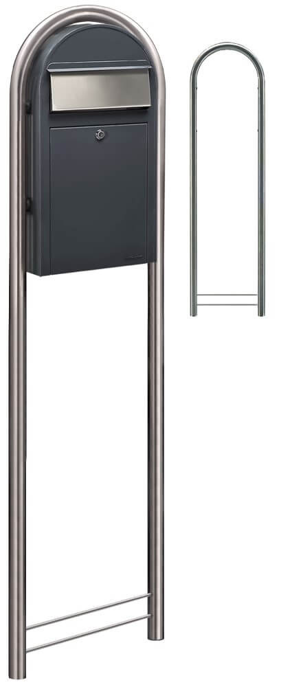 Bobi Brievenbus Grande S 7016 i Wandmontage Donkergrijs