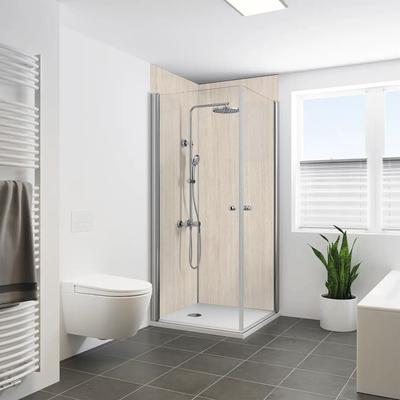 BREUER Duschrückwand Steinoptik Travertin Sand 210 x 125 cm 9482587000213