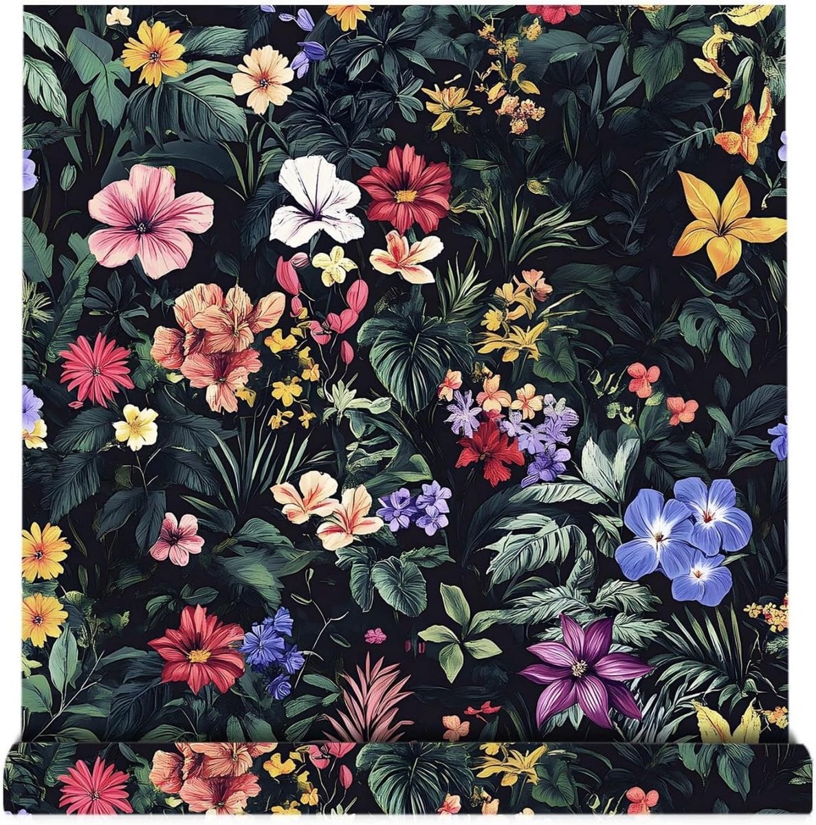 Zelfklevend behang met bloemenpatroon, waterdicht en oliebestendig vinyl, 44 x 500 cm