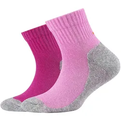 2er Pack camano Pro Tex Function Quarter Sportsocken Kinder 0042 - fuchsia 35-38
