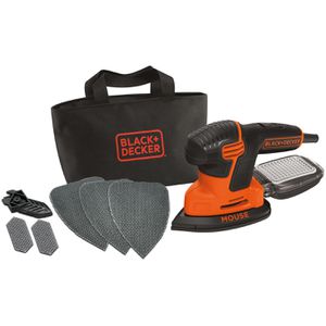 Black+Decker Schwingschleifer KA2000-QS, 120 W, 135 x 95mm, mit Klettverschluss und Tasche