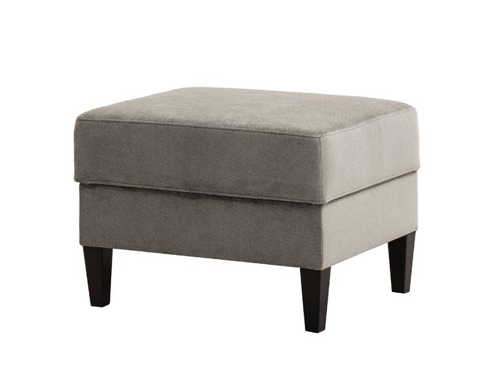 Repose-pieds capitonné Koski I 66 x 45 x 56cm Gris/Gris clair Tissu Lito: Gris clair