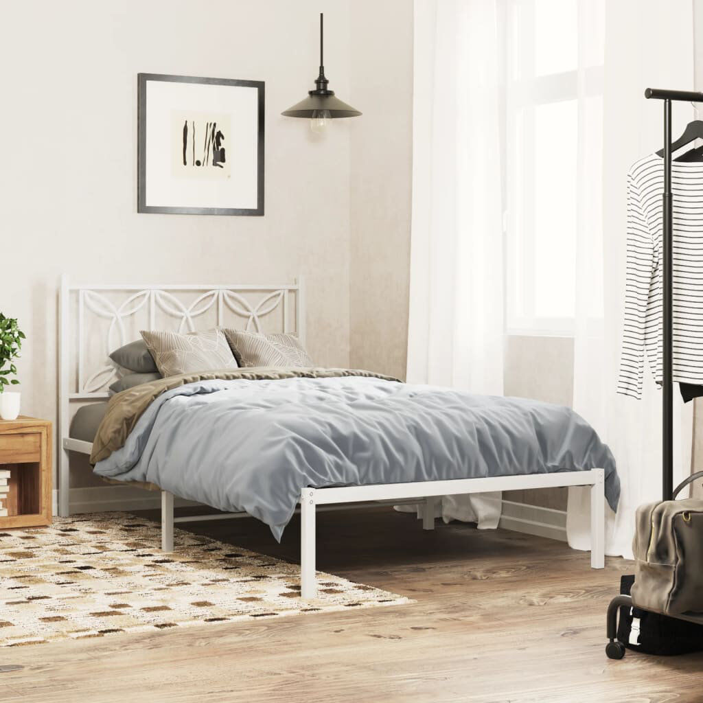Lark Manor Gonzales Bed Frame White 100 x 190cm