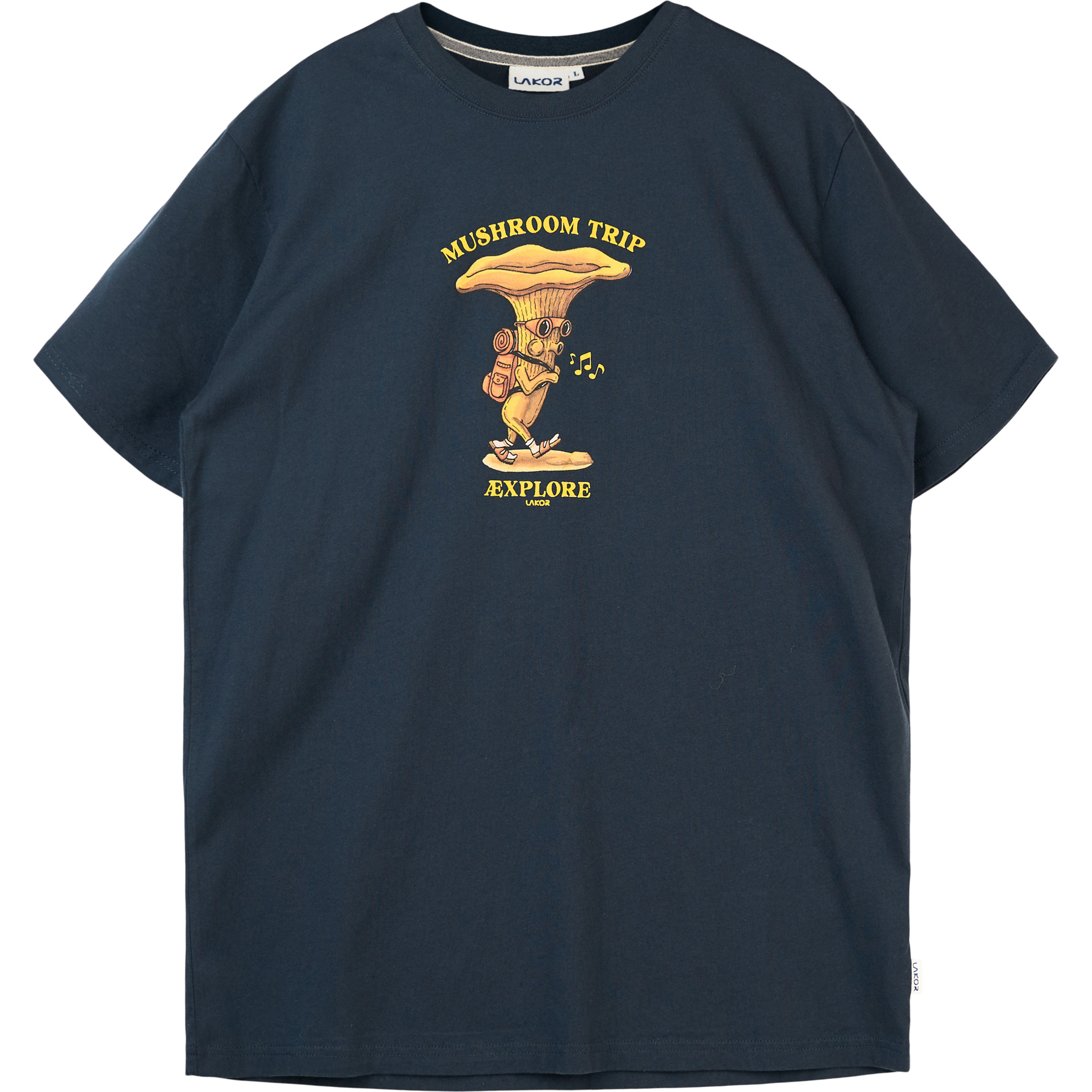 Lakor Mushroom Trip Herren T-Shirts blau Größe L Lifestyle Hautfreundlich