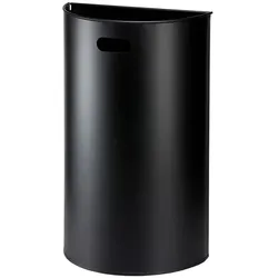 Wandmülleimer Orgavente MILUNA Noir Stahl schwarz 40 L zur Wandmontage im Innenbereich