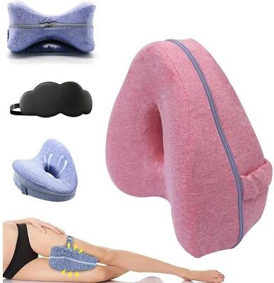 Inspired Finds Revoget Orthopedic Leg Alignment Pillow Relieve Hip Pain, Sciatica, And Back Discomfort For Side Sleepers pink