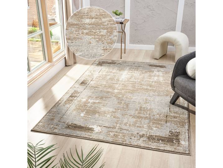 Teppich GOODPRODUCT Hamsa, in Standard- und Premium-Qualität, 9 mm oder 14 mm Höhe , beige (braun), B:320cm L:450cm, Kunstfaser, Teppiche, Teppich, Dezenter Glanz, Hoch-Tief, Vintage-Look & dichte Designer-Qualität
