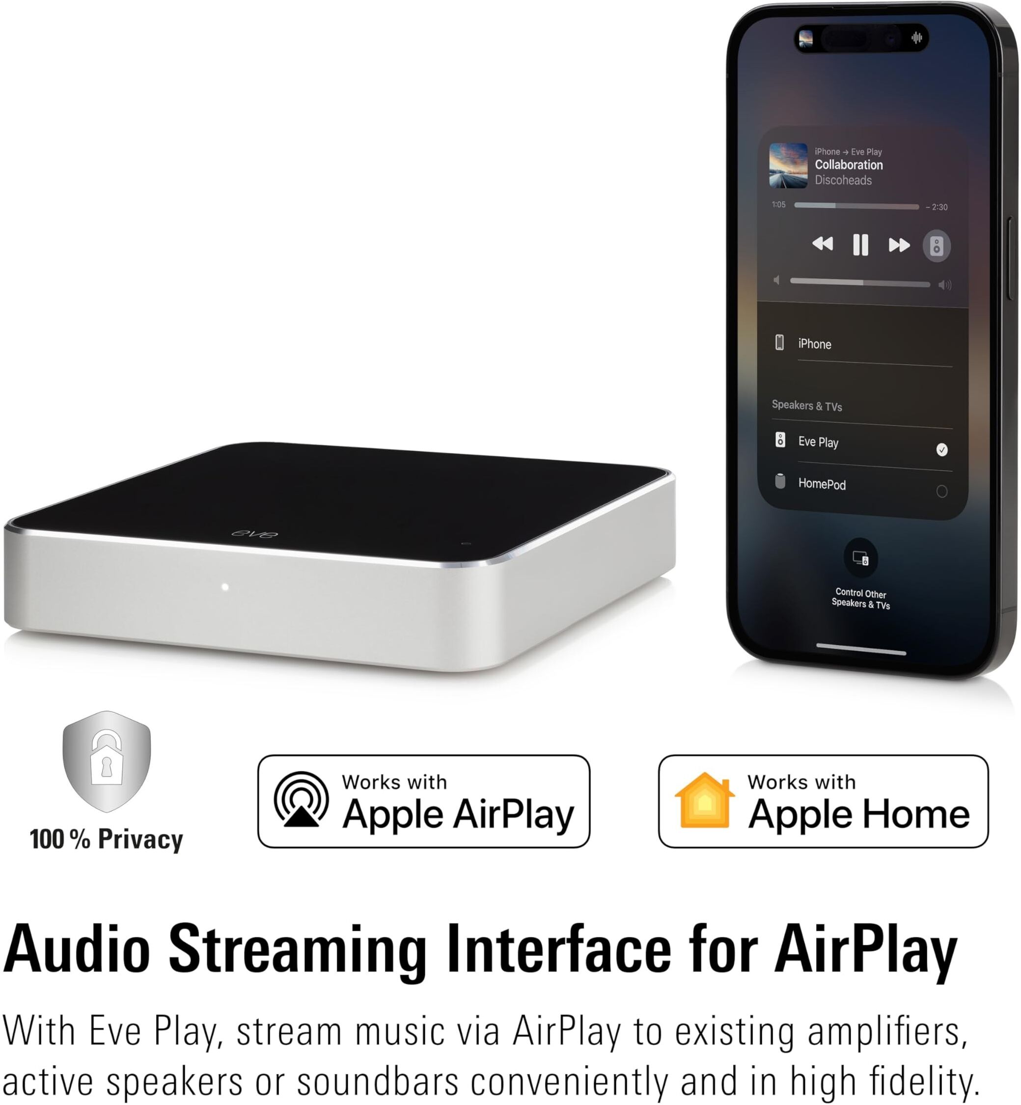 Eve Play (Apple Home) – Audio Streaming Interface for AirPlay