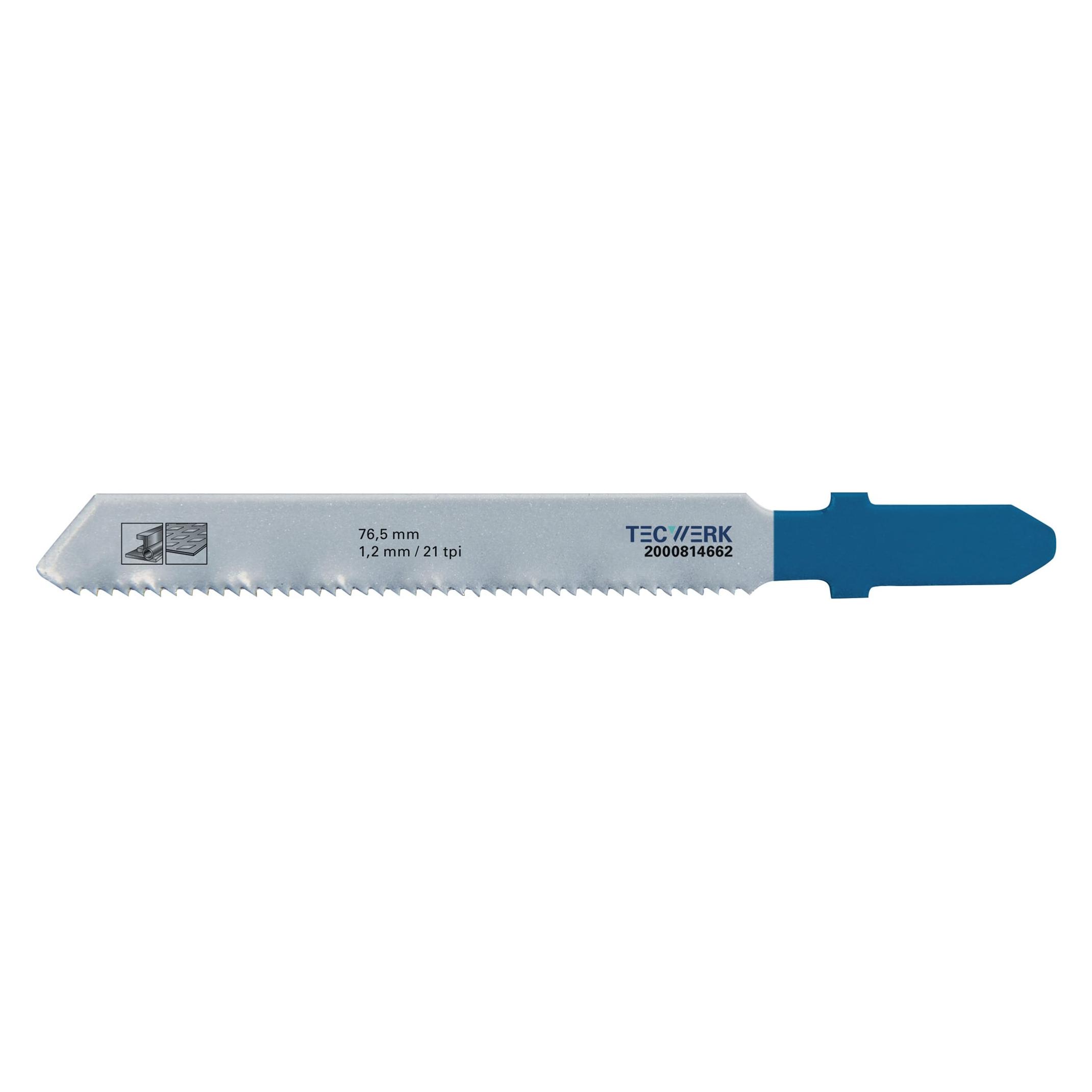 Tecwerk Stichsägeblatt Gesamtlänge 76,5 mm Zahnteilung 1,2 mm HSS (2000814662)