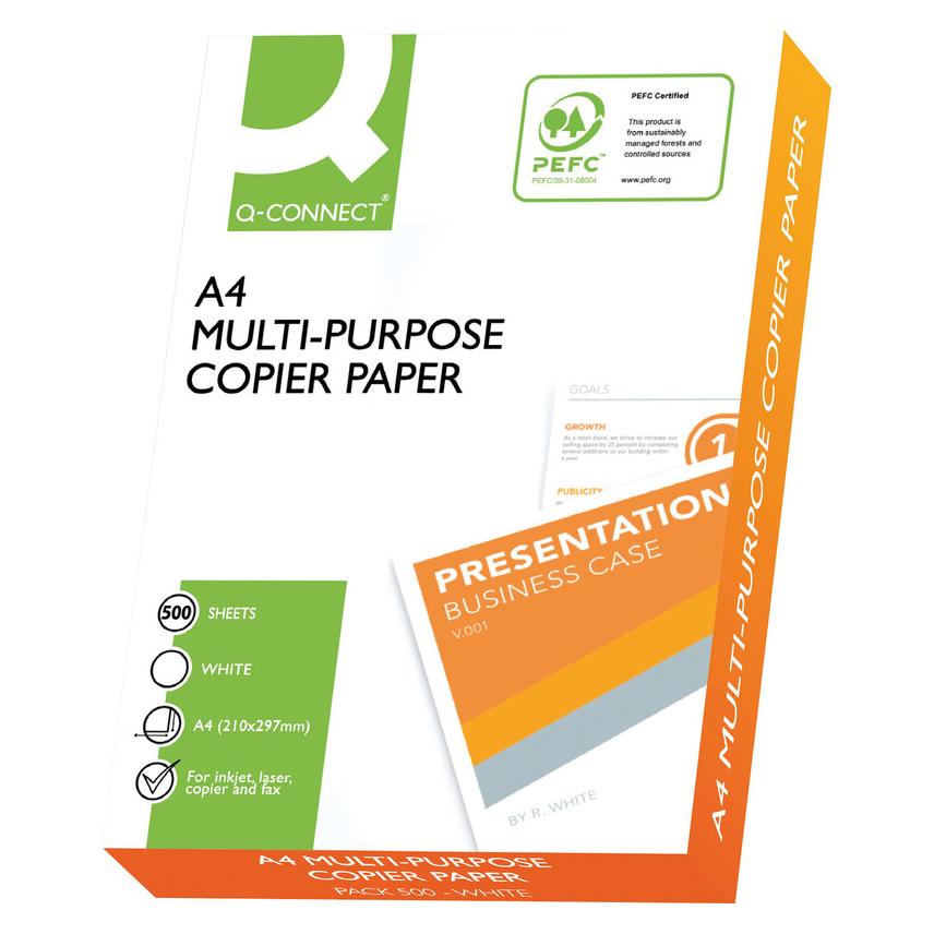 Q-Connect Universalpapier Budget (A4, 500 Blätter, 75 g/m²) (KF10057)