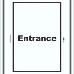 HB-Druck Entrance Schild mit Text Eingang hochkant A0 (841x1189mm)