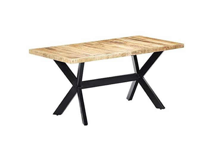 vidaXL Esstisch 160x80x75 cm Raues Mangoholz