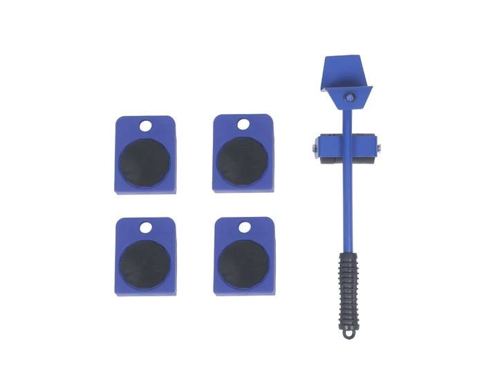 Möbelrollen viereckig 5er Set blau