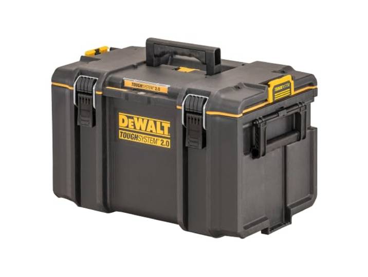 DEWALT Coffret TOUGHSYSTEM Grande Contenance - IP65-554 x 371 x 408 mm - Boite à Outils Capacité 50 kg - Emplacement TAG TOOL CONNECT - Robuste avec Poignées Ergonomiques DWST83342-1