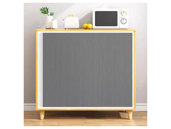 Rollladentüren für Schränke, kein Bohren erforderlich, Falttüren Trenngitter für Küche und Schlafzimmer, für Schränke, Kleiderschränke(Gray,80x80cm)