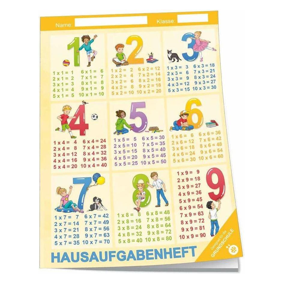 Magni Trötsch Hausaufgabenheft Grundschule 1x1: Schulplaner Hausaufgabenheft Timer Terminkalender (A5) (33651525)