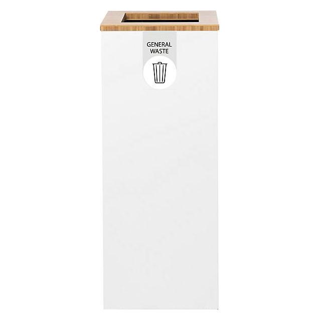 Lune Mülleimer Paxa Medium Mülltrennystem 34 L weiss grau aus verzinktem Stahl, formschön, leicht zu (34 l) (34849366)