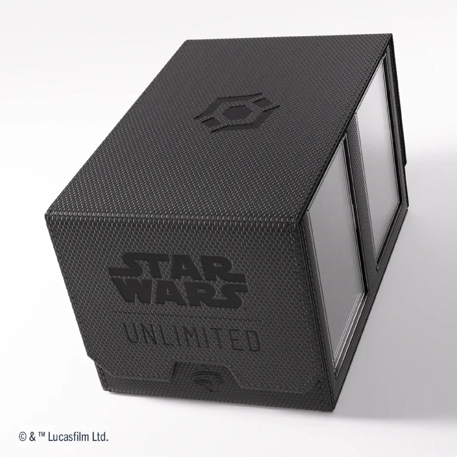 Gamegenic Dubbele kaartendoos voor Star Wars: Unlimited, zwart, voor 2 sets kaarten, met UV-bescherming