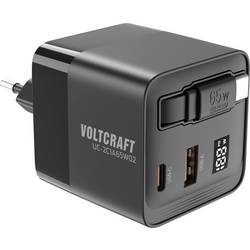 VOLTCRAFT UC-2C1A65W02 USB Ladegerät 65 W 1x USB-A, 2x USB-C® Anzahl Ausgänge: 3 x GaN, USB Power Delivery (USB-PD), Schnellladegerät VC-16619015