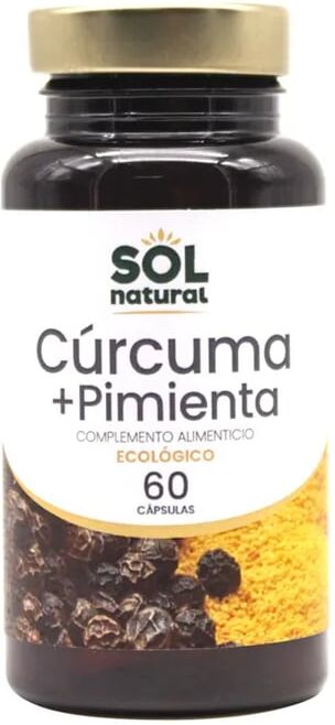 Sol Natural Cúrcuma + Pimienta Negra Bio 60 Caps