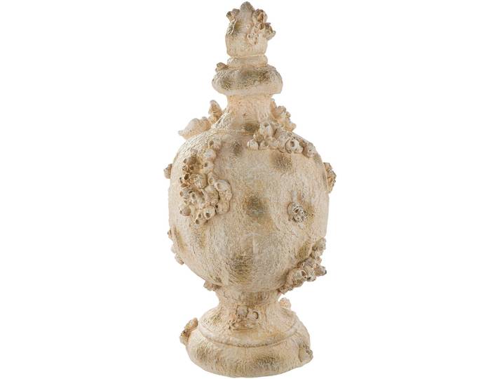 Dekoobjekt GILDE Dekoobjekt Amphora Seychelles weiss H. 49,5 cm , beige (weiß), B:25cm H:49,5cm T:23cm, Kunstharz, Dekofiguren, Dekoobjekt