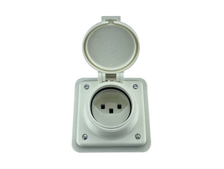 Mica Nass Steckdose 1x Typ 23 Gr.1x1 UP Mica Nass Ip55 weiss