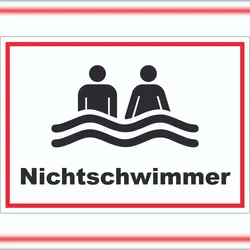HB-Druck Nichtschwimmer Aufkleber A8 (52x74mm)
