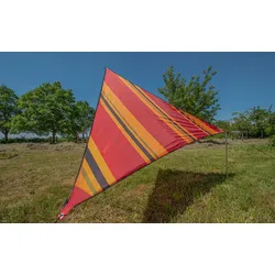 Bent Zip-Canvas Sonnensegel Orient Design rot gestreift/RV schwarz