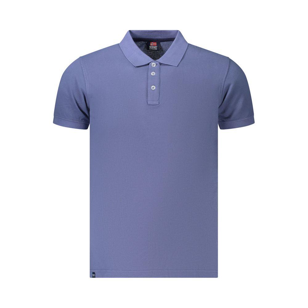 Noorwegen 1963 Blauwe Katoenen Heren Polo