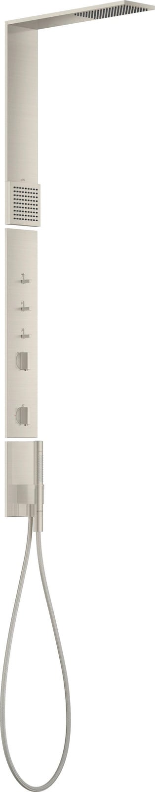 AXOR ShowerComposition douchepaneel met thermostaat en hoofddouche, 110 x 220 cm, roestvrijstalen look, Hansgrohe