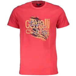 Cavalli Class, Herren, Sportshirt, Rosso Cotton Men T-Shirt (XXL), Rot