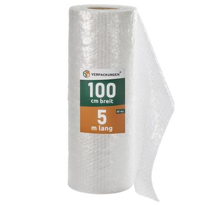 3 x Luftpolsterfolie (1,0 x 5 m) echte 60 my stark, Versandfolie, Polsterfolie zum Schutz von empfindlichen Gegenständen, recycelbar BB-Verpackungen