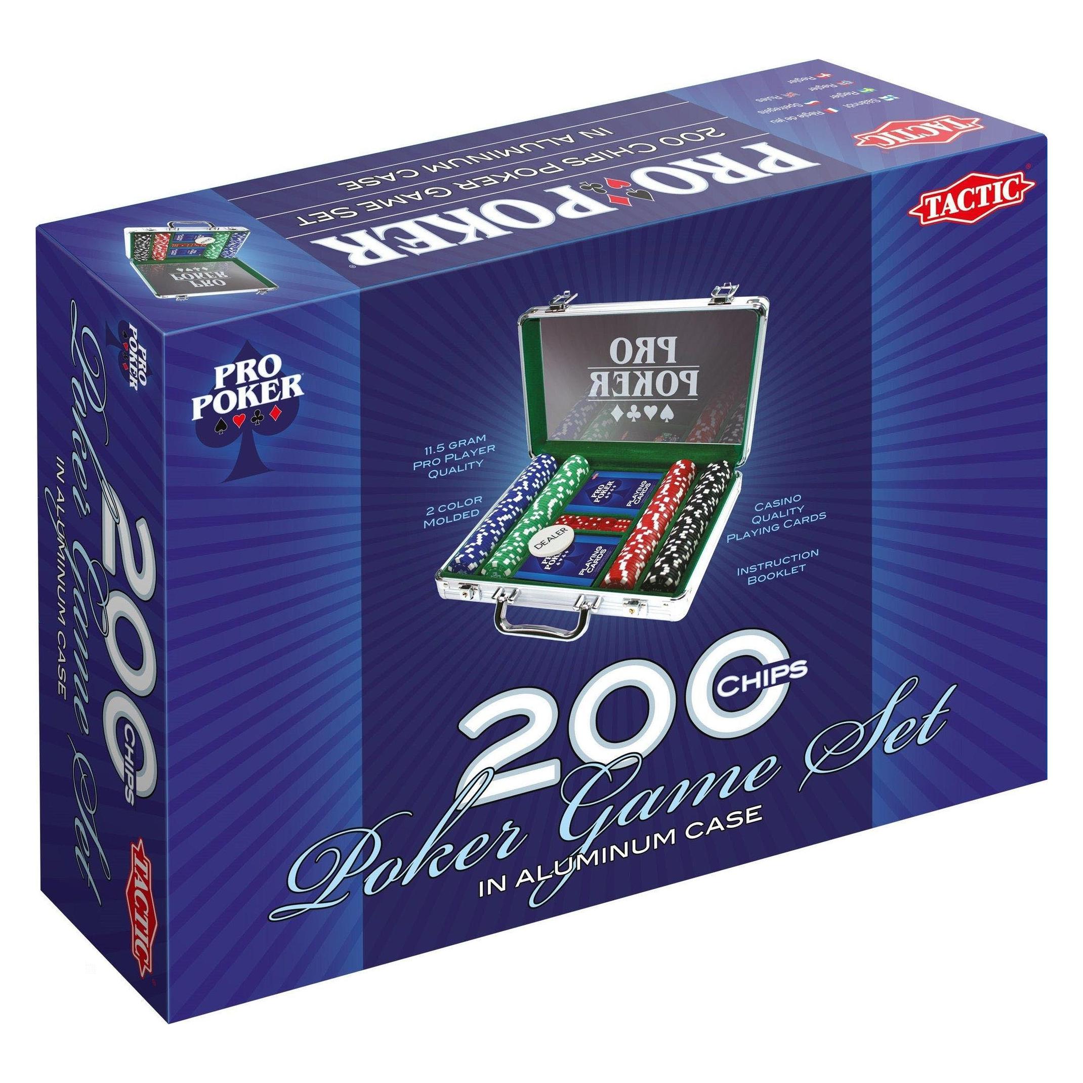 Tactic Pro Pokerkoffer, 200 chips (Niederländisch, 2 - 8 Spieler) (03090)