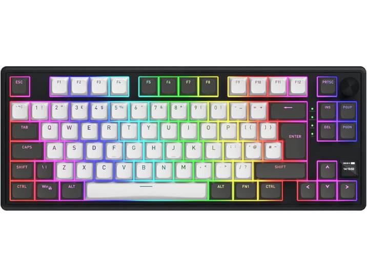 Hator Clavier Gamer sans fil magnétique Skyfall 80 Pro TKL RGB - AZERTY - Noir