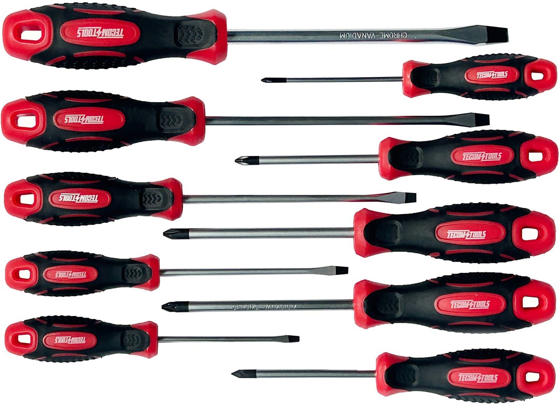 Tecom 10 CACCIAVITI ASSORTITI  5 TAGLIO 3 PHILIPS E 2 POZIDRIVE