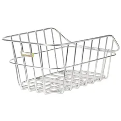Hinterradkorb Basil Cento Aluminium 45x32,5x21cm, alufarbig, weitmaschig