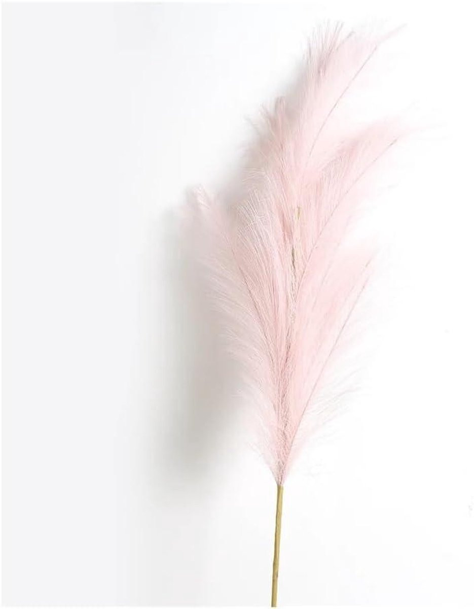 Groot Kunst Pampasgras Roze - Natuurlijk Gedroogd - 90 cm - Woonkamer Decoratie