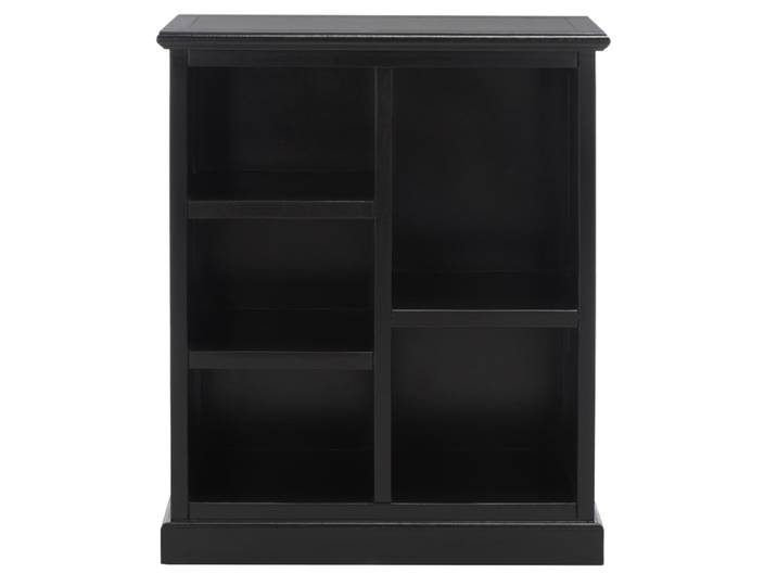 Bibliothèque en bois massif, noir
