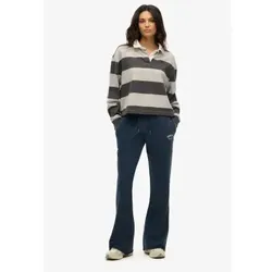 Superdry für Damen. W7011171A Athletic Essentials Marineblaue ausgestellte Jogginghose mit niedrigem Bund (M), Lässig, Baumwolle