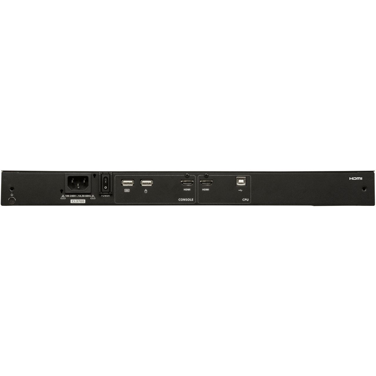 ATEN CL3700NW DE Kurze Tiefe Single Rail 18,5"-LCD Konsole (USB HDMI), DE-Layout
