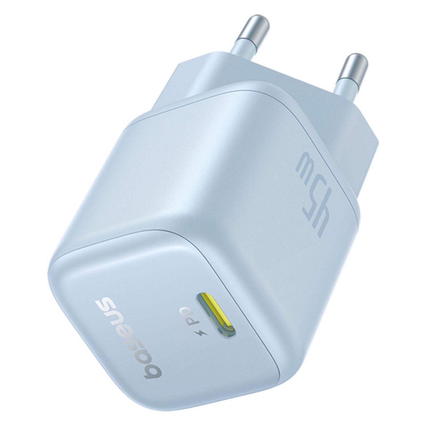 Baseus - Wall Charger PicoGo (P10176800313-00) - GaN, Fast Charging, 45W, USB-C - Galaxy Blue (45 W, 1 Port) (P10176800313-00)