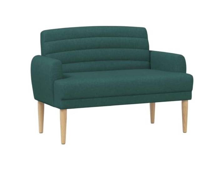 HKTMGDNG 2-Sitzer Sofa mit Knopfheftung Dunkelgrün 116 x 67 x 80 cm Kürzere Polsterbank mit Kautschukholz-Beinen für Wohnzimmer und Schlafzimmer, inklusive abnehmbarem Sitzkissen.