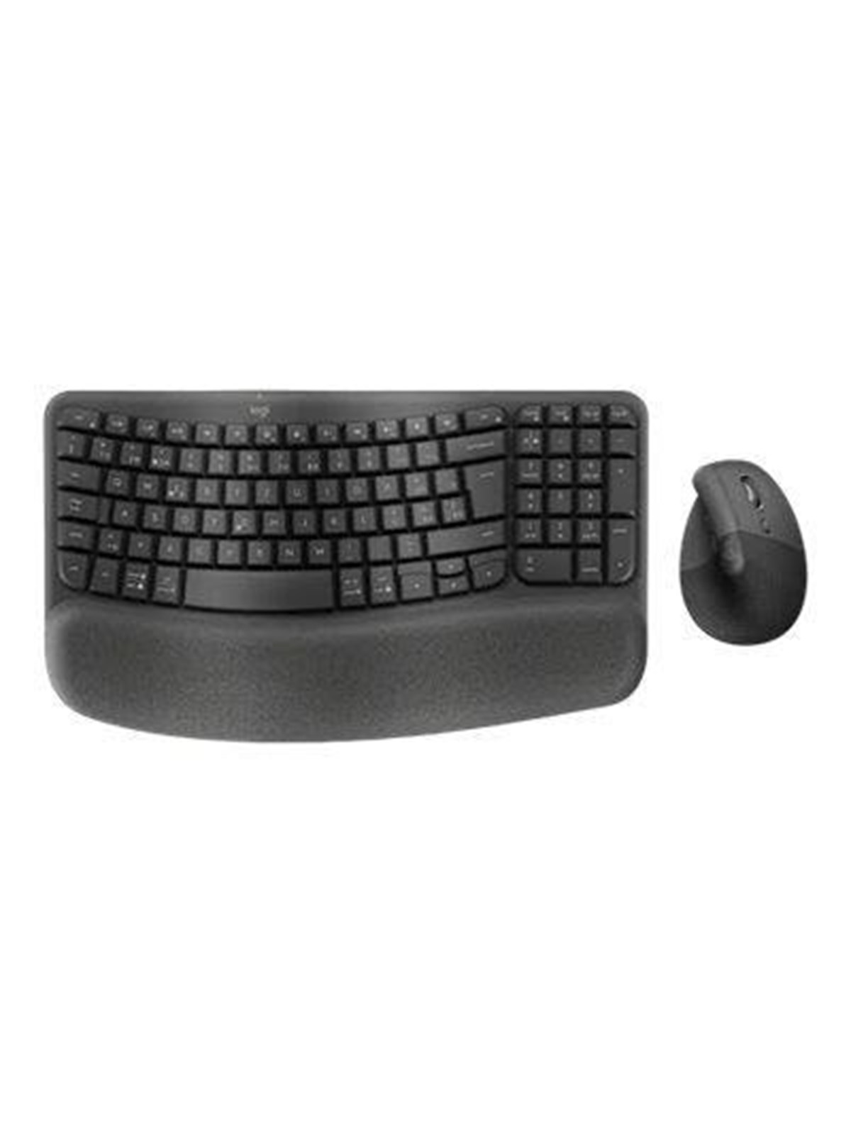 Logitech Wave Keys and Lift Combo - keyboard and mouse set - QWERTZ - Swiss - graphite Input Device - Tastatur & Maus Set - Schweiz - Schwarz