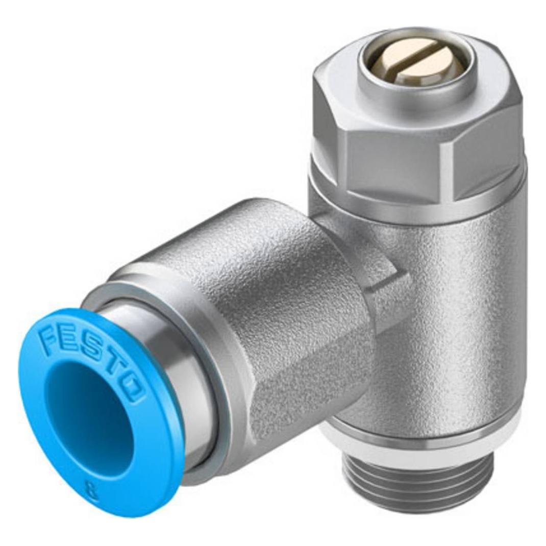 Festo Drosselventil, Schlitzschraube, G1/8" / QS-8, 20kPa... 1MPa, 215L/min (193145)