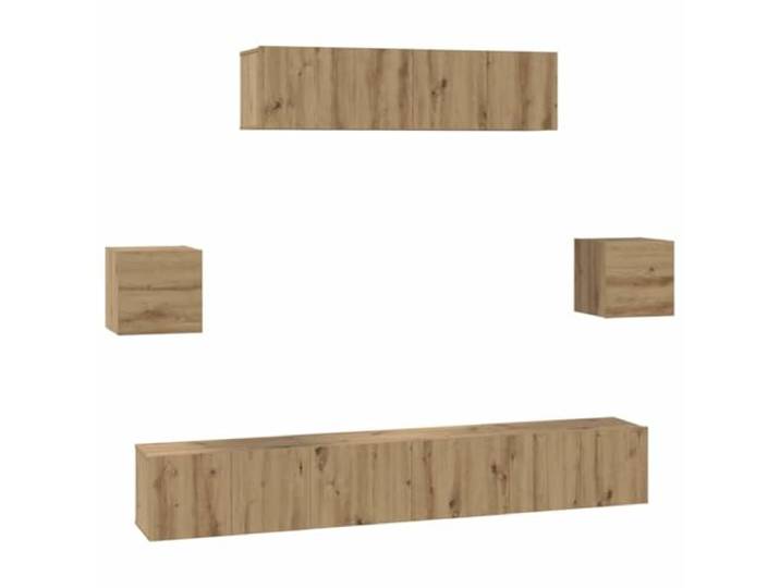 Todiikf TV Lowboard Wandmontiert 7-Teilig TV-Schrank Set Artisan-Eiche Flexibles Schrankset für Wohnzimmer und Schlafzimmer mit 7 Klapptüren, viel Stauraum und moderner Holzoptik zur Wandmontage.