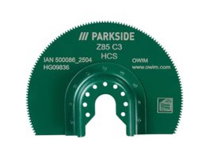PARKSIDE® Lame de scie segmentée HCS Z85 / Lame de scie plongeante HCS Z32 / Lame de scie plongeante HCS/HSS Z20 / Lame de scie diamantée Z64 / Plateau de ponçage RIFF (Lame de scie à segment HCS Z85)